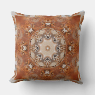 Boho Mandala Rust Dusty Peach Cojín decorativo