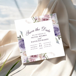 Boho Mave y Lilac Floral Guardar la tarjeta de fec