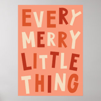 Boho Merry Little Thing Niños Navidades Arte Impri