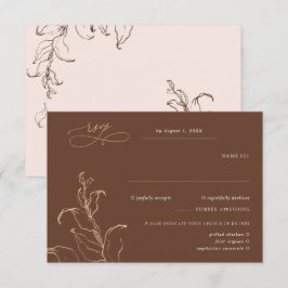 Boho Minimalista Botánica Terracota RSVP Boda