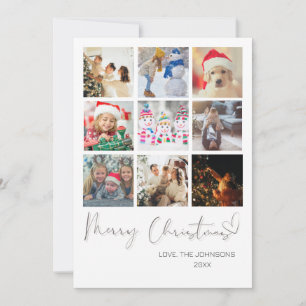 Boho Minimalista Feliz Navidad 10 Collage de fotos