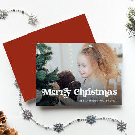 Boho minimalista / Feliz Navidad con foto