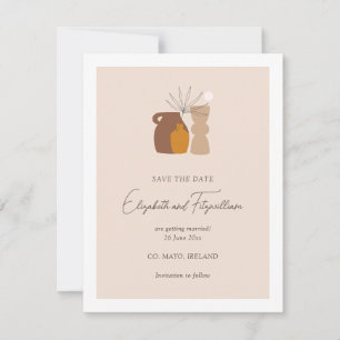 Boho Minimalista Vases Guardar la tarjeta de fecha