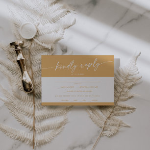 Boho Moda Amarillo Menú Marigold Boda Elección