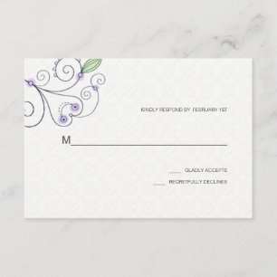 BOHO Moda Boda Jardín Boda Púrpura RSVP