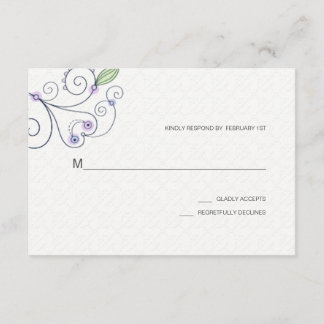 BOHO Moda Boda Jardín Boda Púrpura RSVP