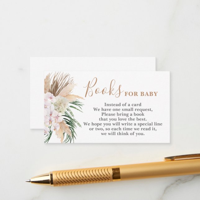 Boho moda Books para la tarjeta del bebé (Anverso/Reverso In Situ)