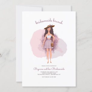 Boho Moda Bridesmaids Brunch Invitación