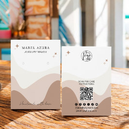 Boho moda color tierra tono Jewelry maker Qr logo