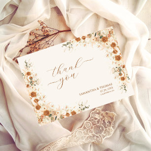 Boho Moda Floral Pampas Grass Boda Gracias