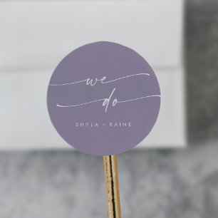 Boho Moda Lavender Purple We Do Sellos para sobres