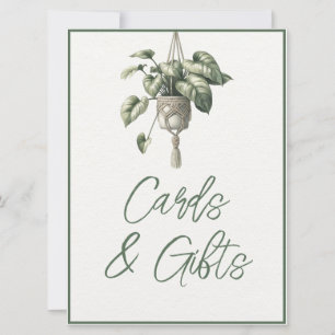 Boho Moda Rótulo de tarjetas de verdor botánico y 