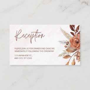 Boho Moda Terracotta Fall Wedding Recepción