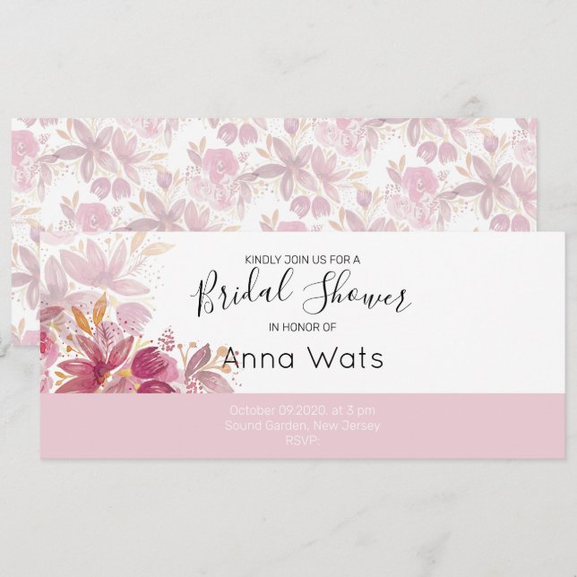 Boho Moda Terracotta Rubor Floral (Anverso / Reverso)