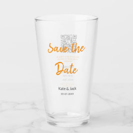 Boho moderno guardar la fecha añadir nombre QR nar