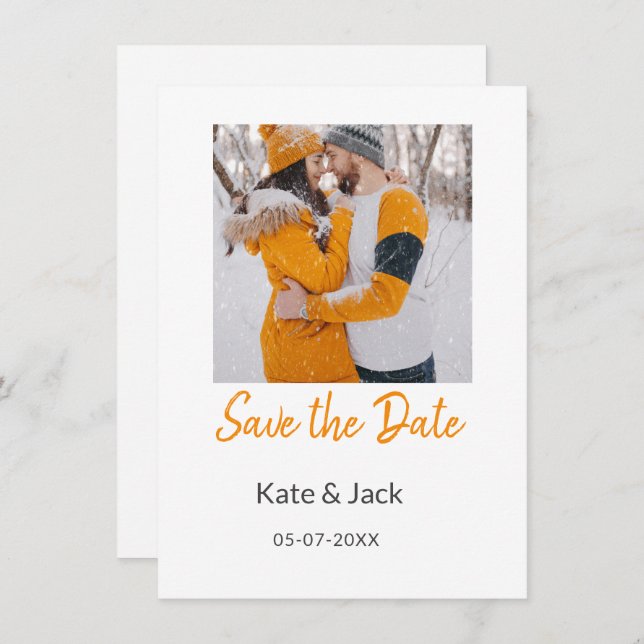 Boho moderno guardar la fecha añadir nombre QR nar (Anverso / Reverso)