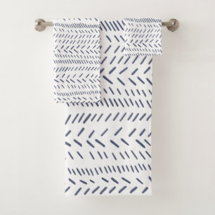 Boho Mudcloth abstracto moderno en marina de