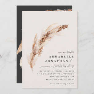 Boho natural pampas césped elegante boda