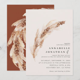 Boho natural pampas césped elegante boda