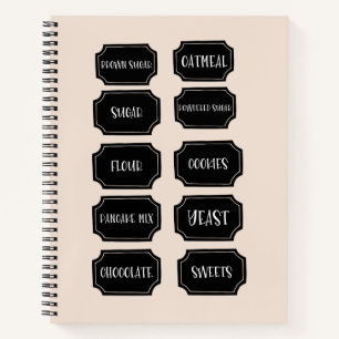 Boho Neutral Cuaderno de Notas Elegante   despensa