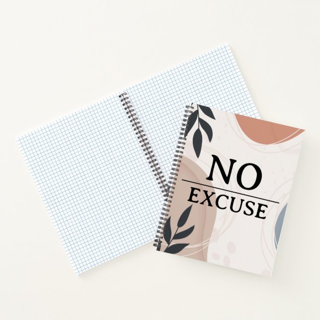 Boho Neutral Cuaderno de Notas Limpio | sin excusa (Interior)