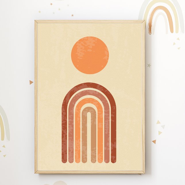 Boho Nursera de arcoiris Impresión Niños Sala Deco (Subido por el creador)