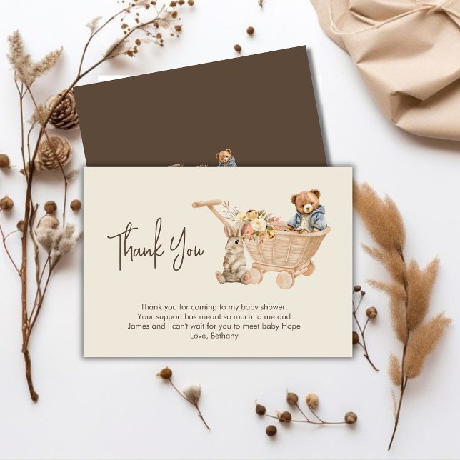 Boho Nursery, Teddy Bear Baby Shower Gracias (Boho Nursery, Teddy Bear Baby Shower Thank you)