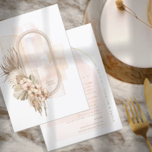 Boho Oasis Boda Menu ID959