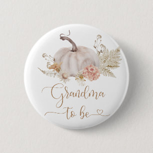 Boho otoño calabaza Abuela para ser botón