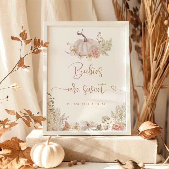 Boho otoño calabaza pequeña Los bebés son Posters  (Subido por el creador)