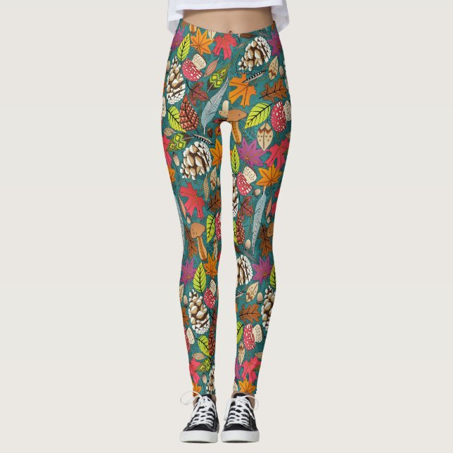 boho otoño leggings verde azuladas (Anverso)