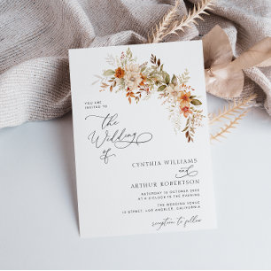 boho otoño otoño florals boda Invitación