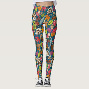 boho otoño peacock leggings
