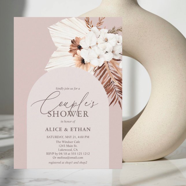 Boho Palm Seco Sale Las Parejas Invitación A La Du (Subido por el creador)