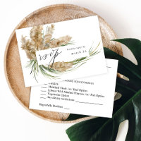 Boho Pampas Grass w Meal RSVP