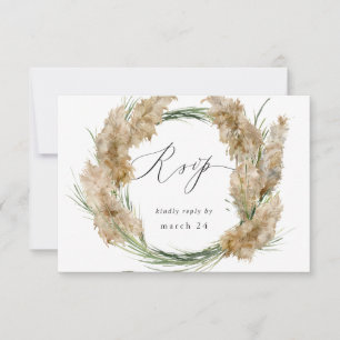 Boho Pampas Grass w Meal RSVP 2