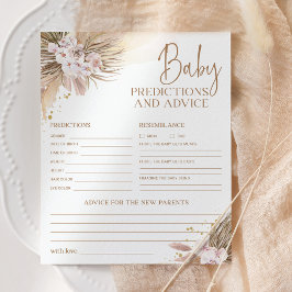 Boho Pampas, predicciones para bebés y tarjetas de