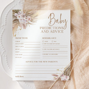 Boho Pampas, predicciones para bebés y tarjetas de