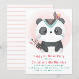 Boho Panda lleva 4 invitaciones de cumpleaños