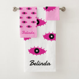 BOHO Patrón de ojos malvados con nombre Fuchsia Ro