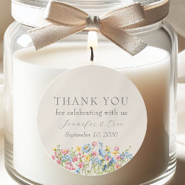 Boho Pegatina del Favor de la Boda Floral