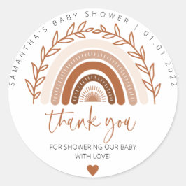 Boho Pegatinas arcoiris, Earthy Terracotta Shower