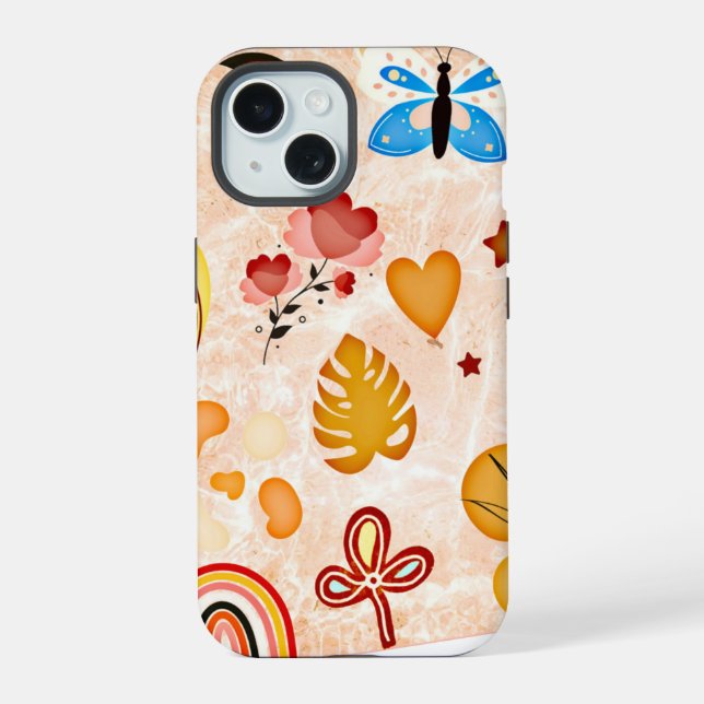 Boho Pegatinas estéticos estuche de teléfono colec (Reverso )