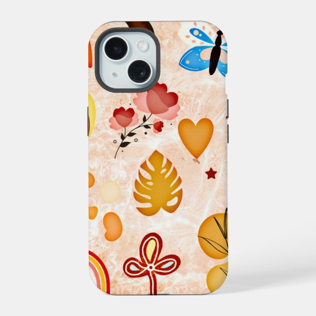 Boho Pegatinas estéticos estuche de teléfono colec (Reverso )