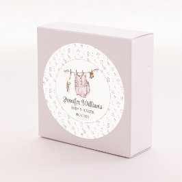 Boho pegatinas redondos de bebé vintage