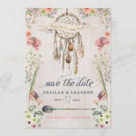 Boho Photo Dreamcatcher Guardar las tarjetas de fe