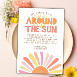 Boho Primer Viaje Alrededor Del Sol Tarjeta de agr