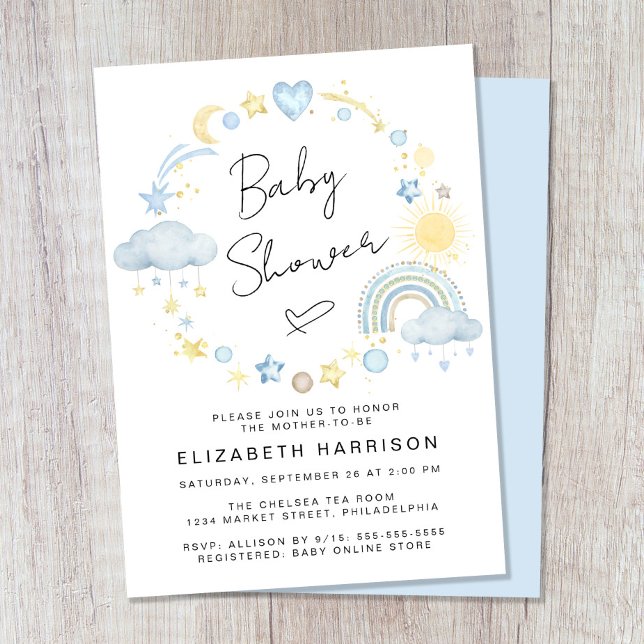 Boho Rainbow Watercolor Bebé Invitación a ducha (Subido por el creador)