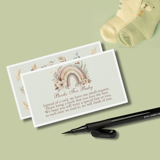 Boho Rainbow Y Flores Libros Para Tarjeta De Bebé (Subido por el creador)