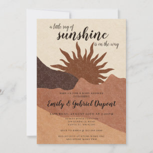 Boho Ray De La Invitación De Sunshine Baby Shower